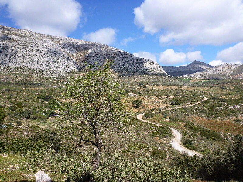 Die Landschaft in El_Chorro, Andalusien